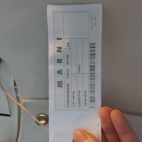 Marni Cream Wool/Silk Coat - Picture 2 of 7